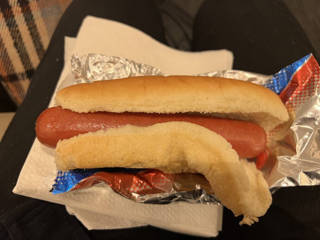 United Club OHare Hot Dog